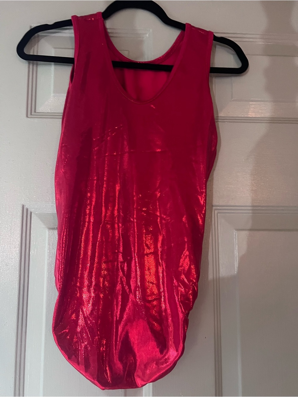 Shiny Fuchsia Sleeveless Bodysuit